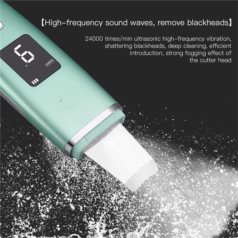 Ultrasonic Skin Scrubber Vibration EMS Ion Face Cleanser Blackhead