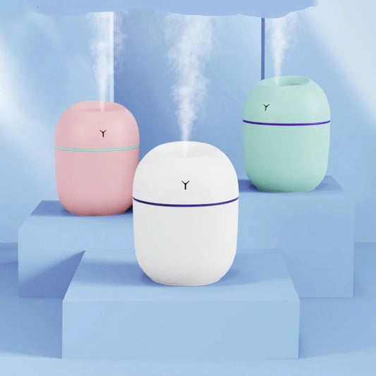 JAB Visions™ Potable Humidifier + Aroma Essential Oil Diffuser LED (USB-Compatible)