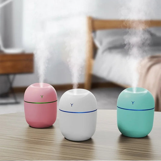JAB Visions™ Potable Humidifier + Aroma Essential Oil Diffuser LED (USB-Compatible)